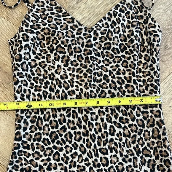 AUDREY 3+1 Dress Womens Sz Medium Brown Animal Print Slip dress - Picture 6 of 12